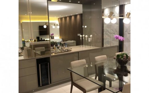 Apartment with architectural and luminotechnical designs